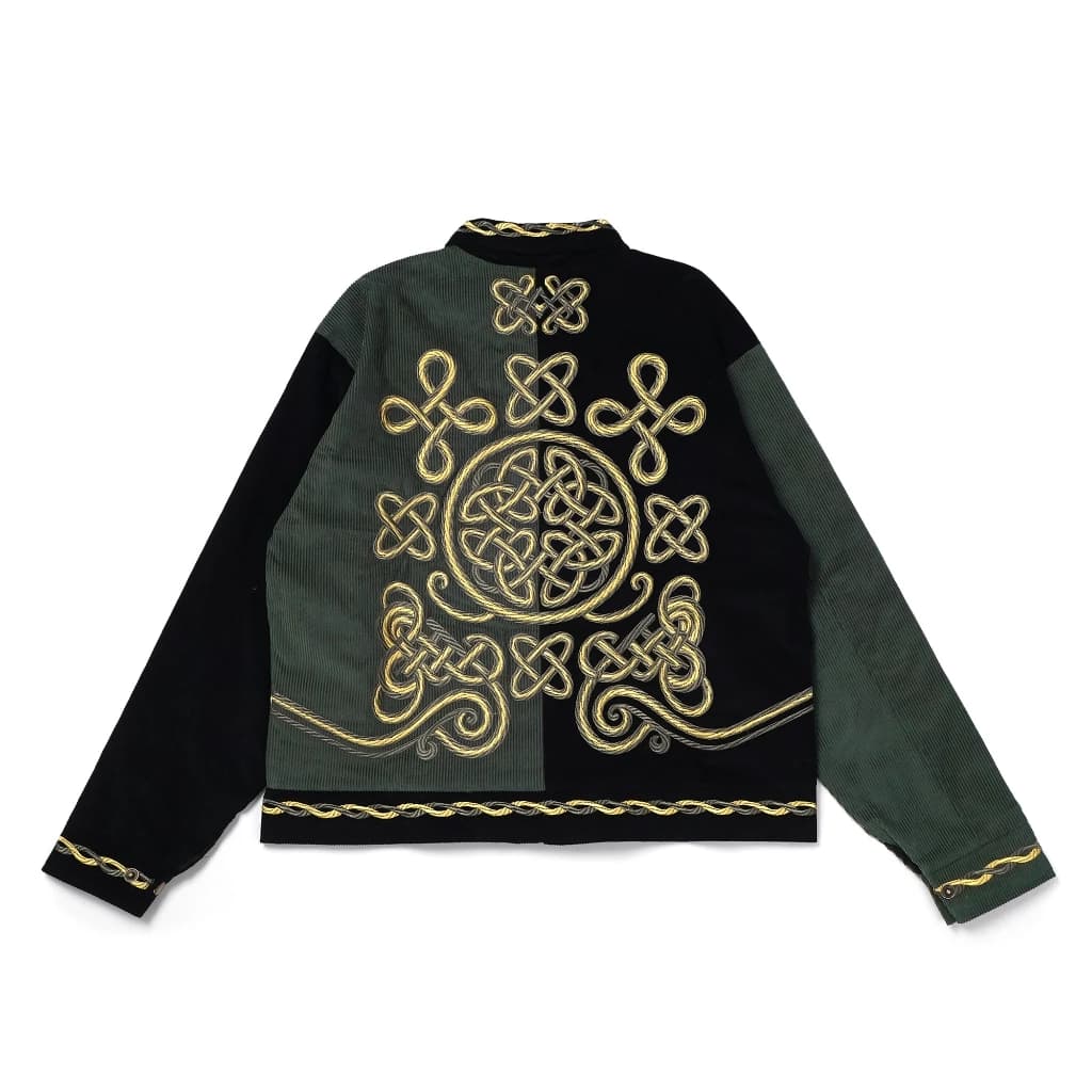 Verdant Knotwork Corduroy Forest Green — foto 2