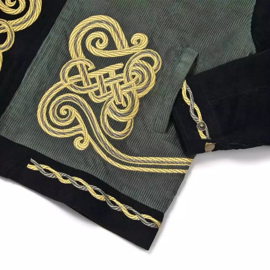 Verdant Knotwork Corduroy Forest Green — foto 4