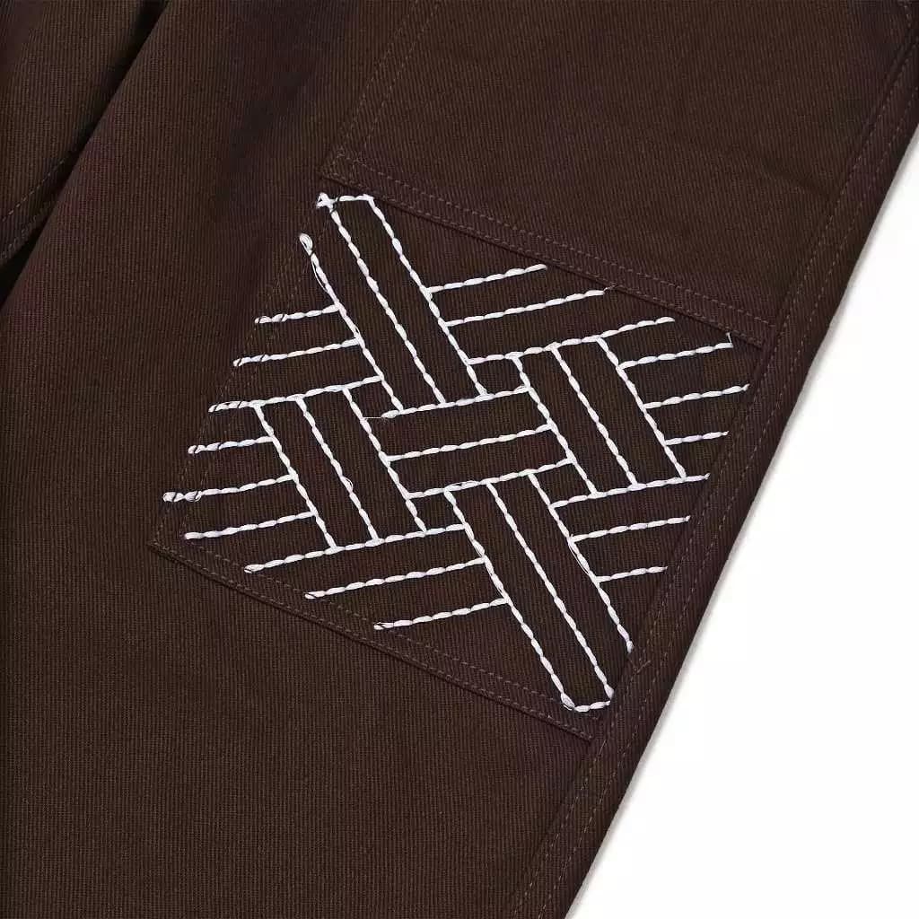 Sashiko Fatigue Pants Brown — foto 3