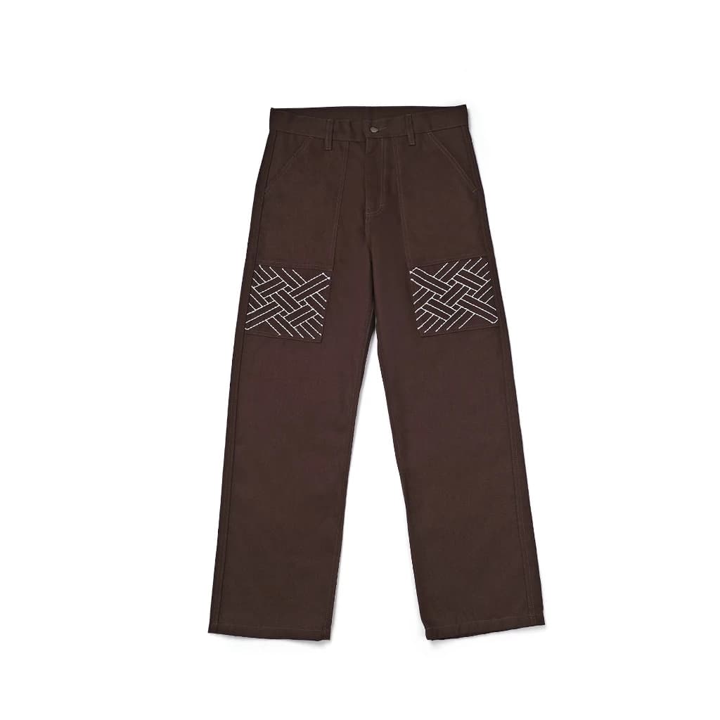Sashiko Fatigue Pants Brown